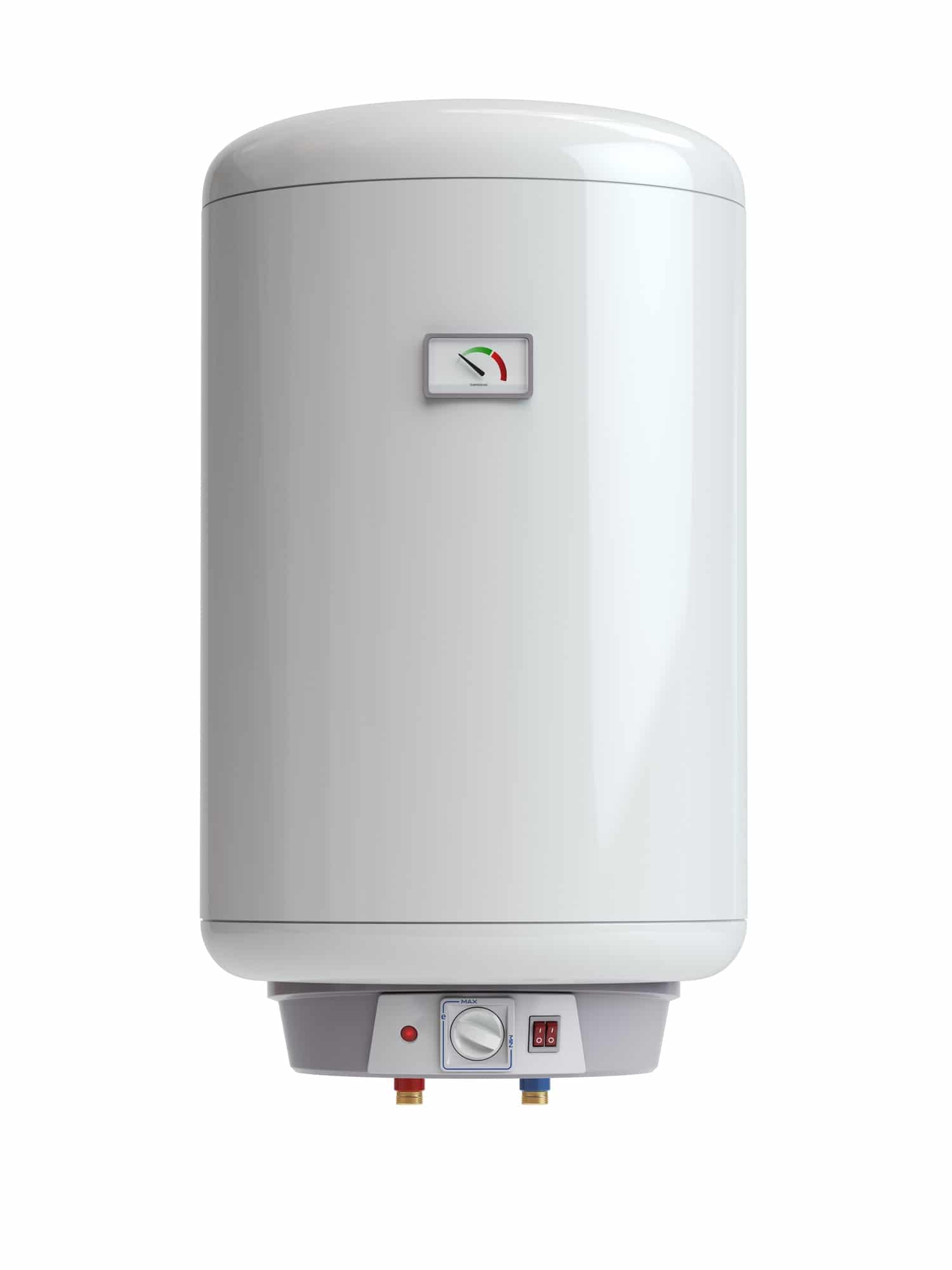 Electric boiler, water heater isolated on white background.