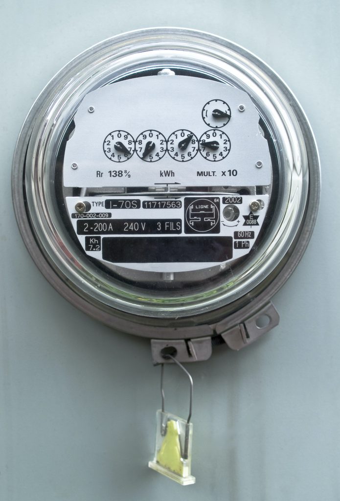 Electric meter front view