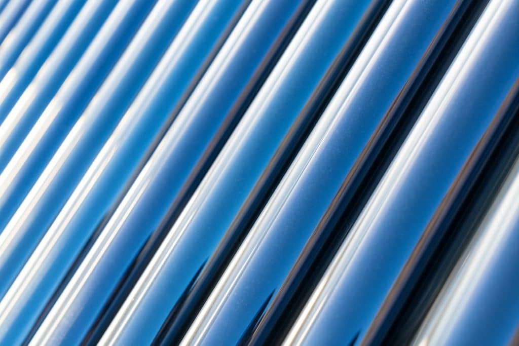 solar water heater closeup